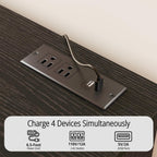 LIKIMIO LED & Power Strip Dresser 6-Drawer (59")