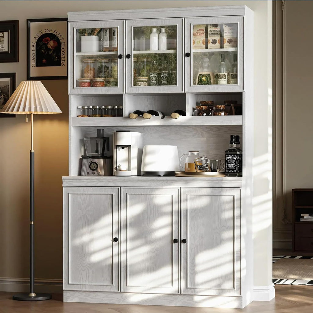 LIKIMIO Modern Glass Door Sideboard（74.8”）