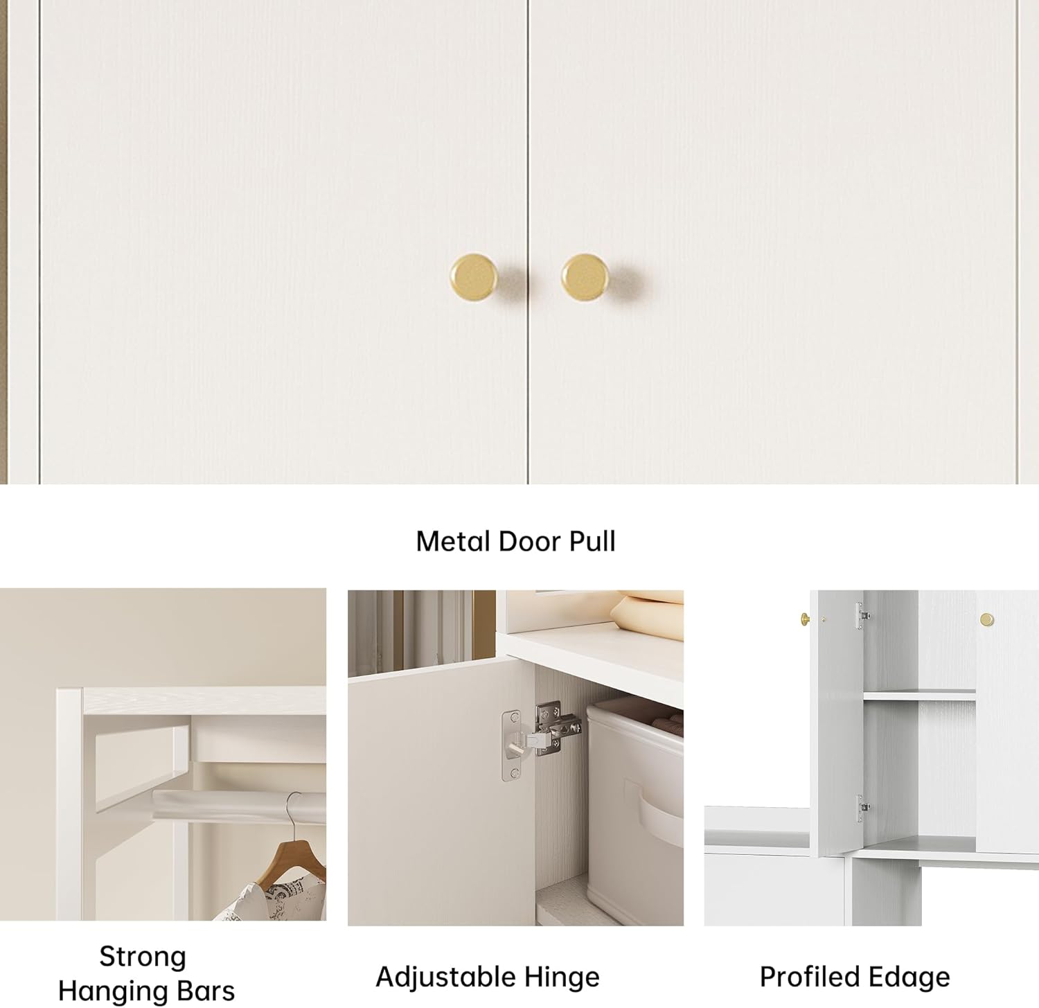 LIKIMIO 63”  Hanging Rod Closet