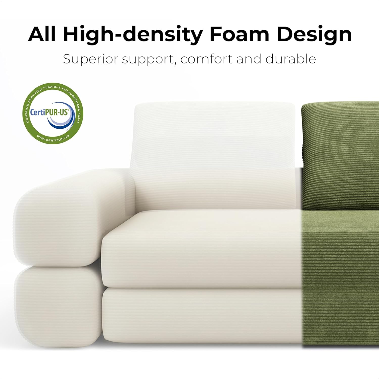LIKIMIO 3-in-1 Convertible Sofa Bed & Foldable Mattress