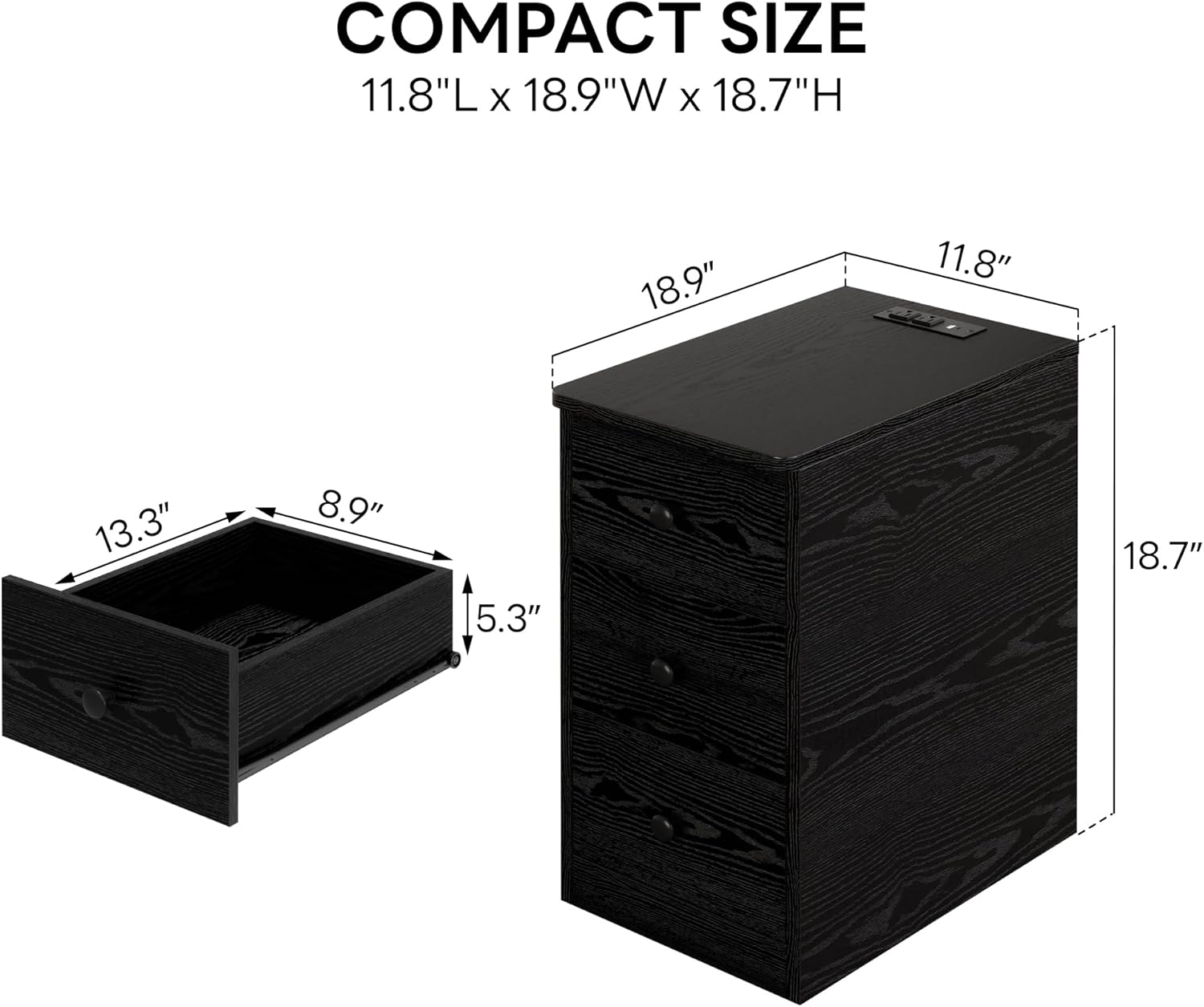LIKIMIO Charging Station Nightstand