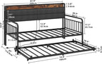 LIKIMIO Trundle Sofa Bed