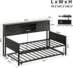 LIKIMIO Farmhouse Trundle Sofa Bed