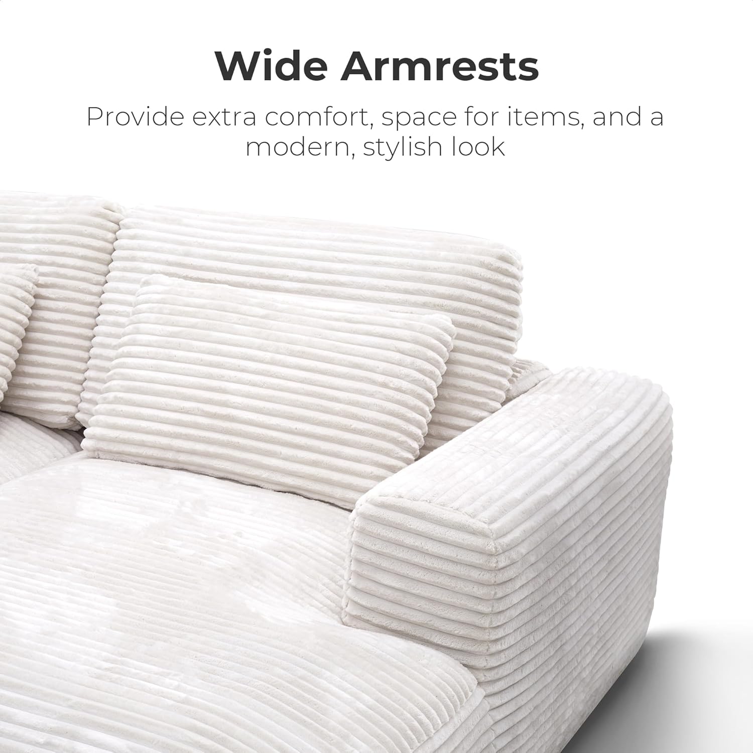 LIKIMIO 93”  Cloud Corduroy Sofa Bed