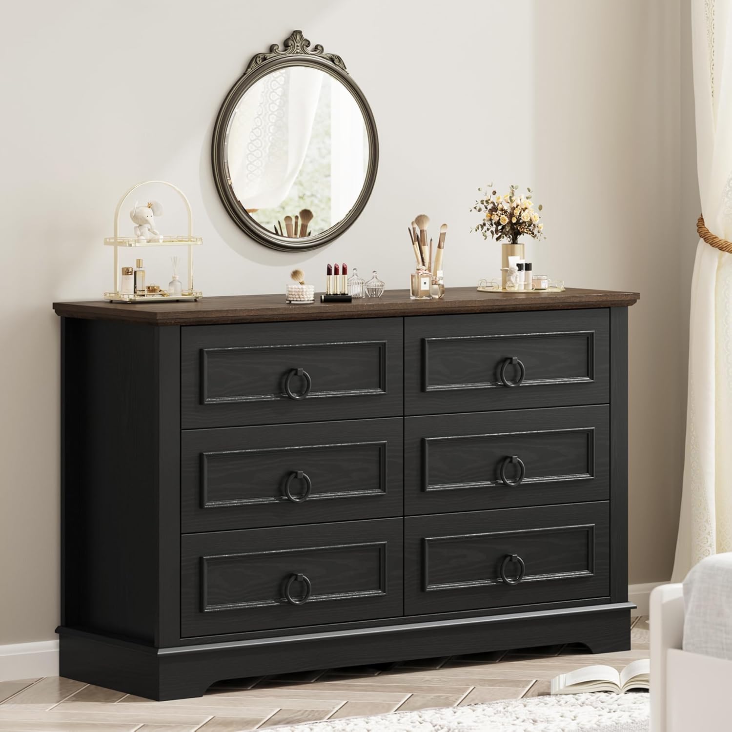 LIKIMIO Round Metal Handle Dresser（47.2”）