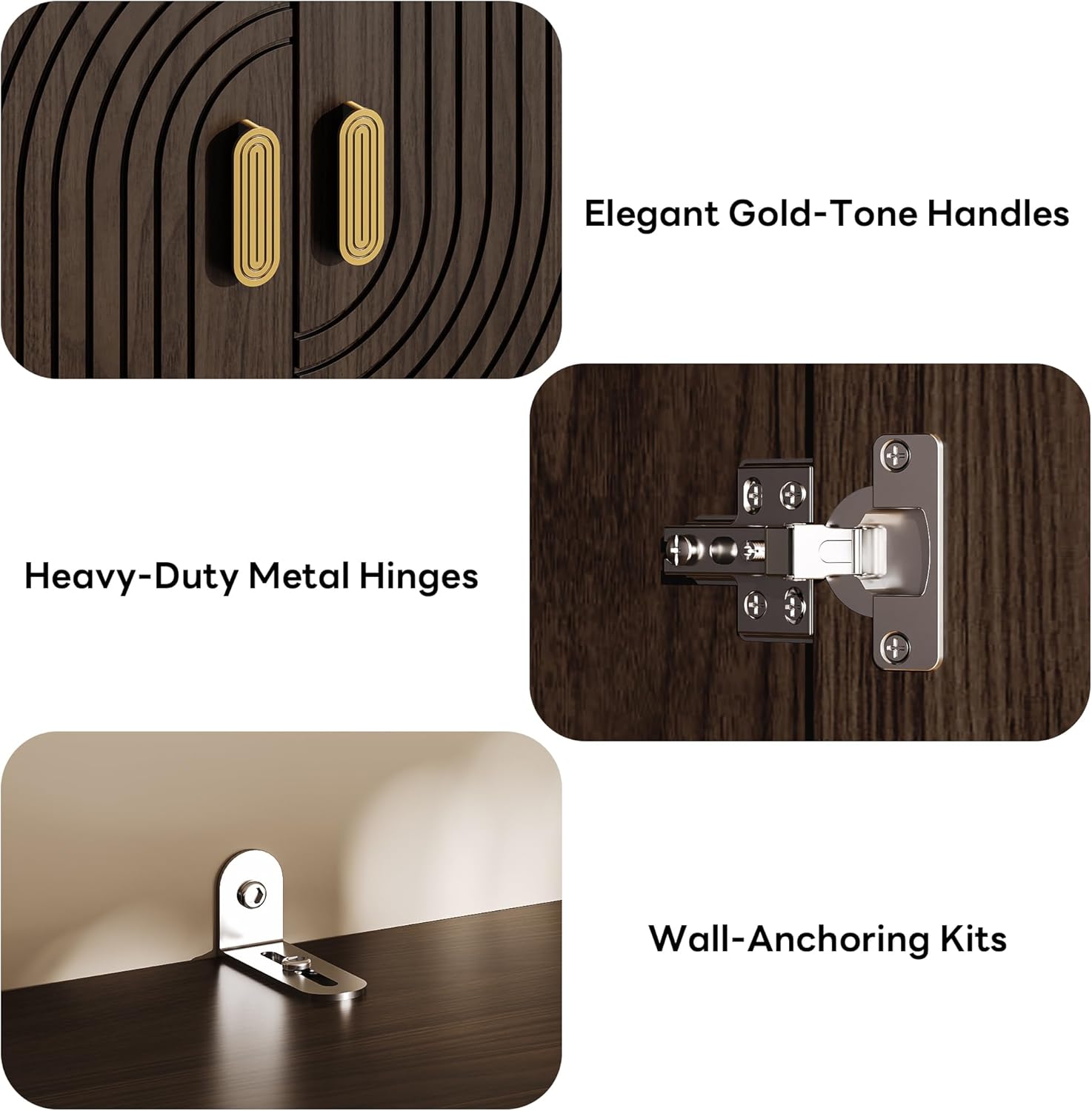 LIKIMIO Adjustable Shelves Pantry Cabinet