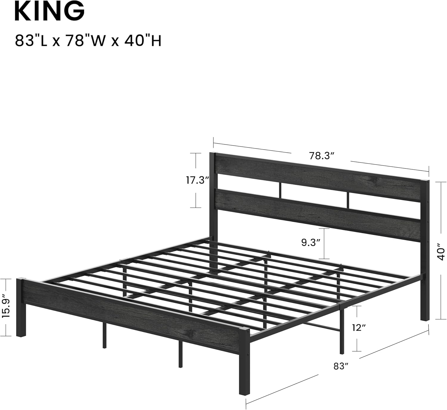 LIKIMIO Industrial Air Bed Frame