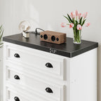 LIKIMIO 5-Drawer 43" Tall Dresser with Built-in Charging Station