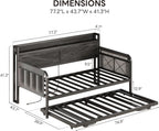 LIKIMIO Trundle Sofa Bed Frame