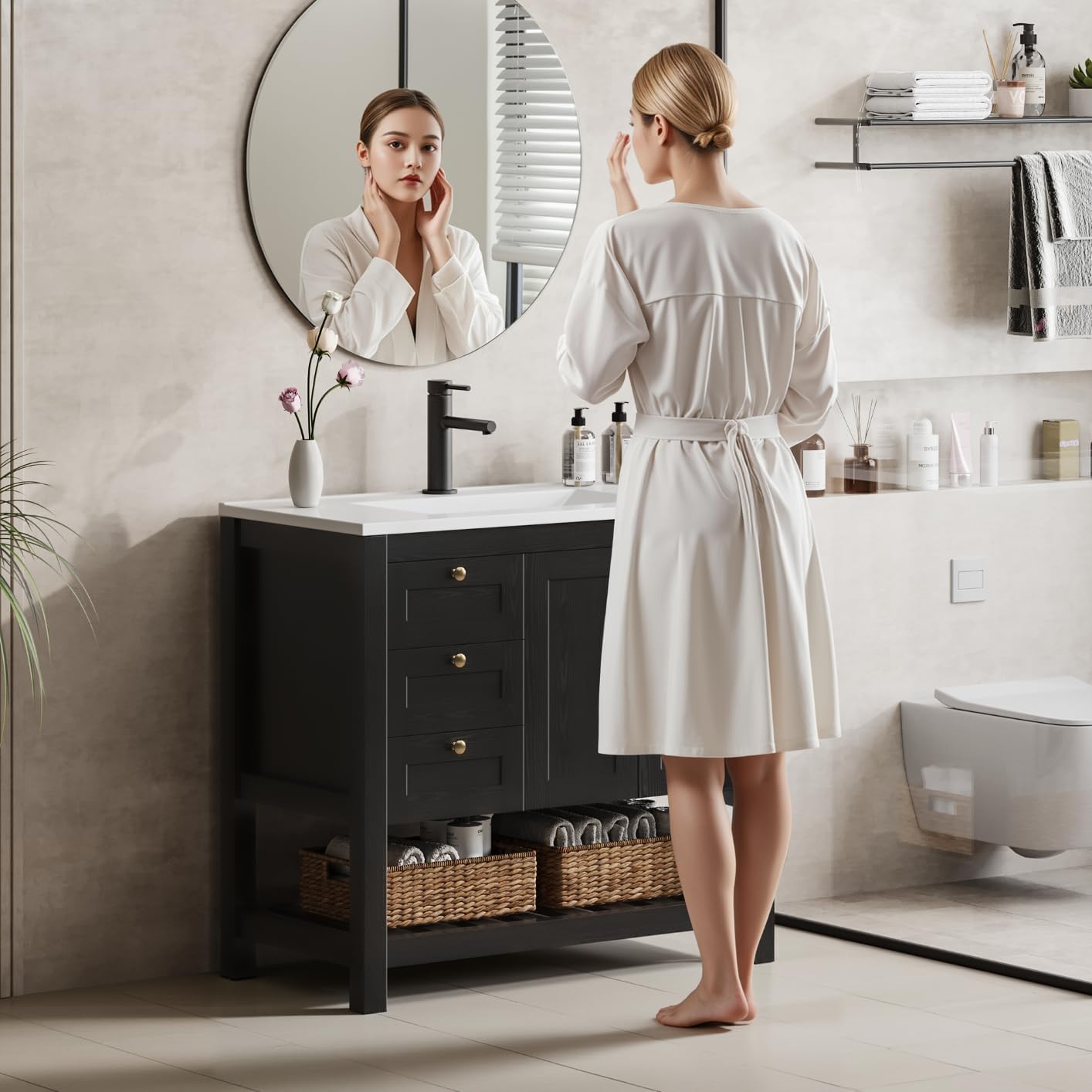 LIKIMIO Single Sink Bathroom Vanity（36"）