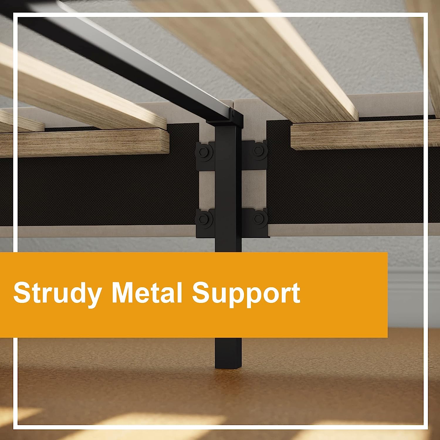 LIKIMIO Velvet Upholstered Bed Frame