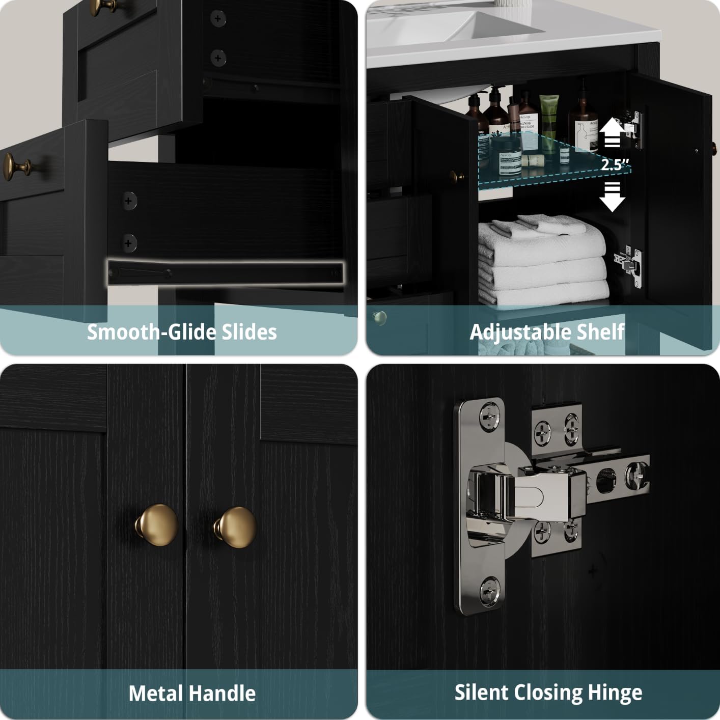 LIKIMIO Single Sink Bathroom Vanity（36"）