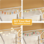 LIKIMIO Floor-standing Storage Loft Bed Frame