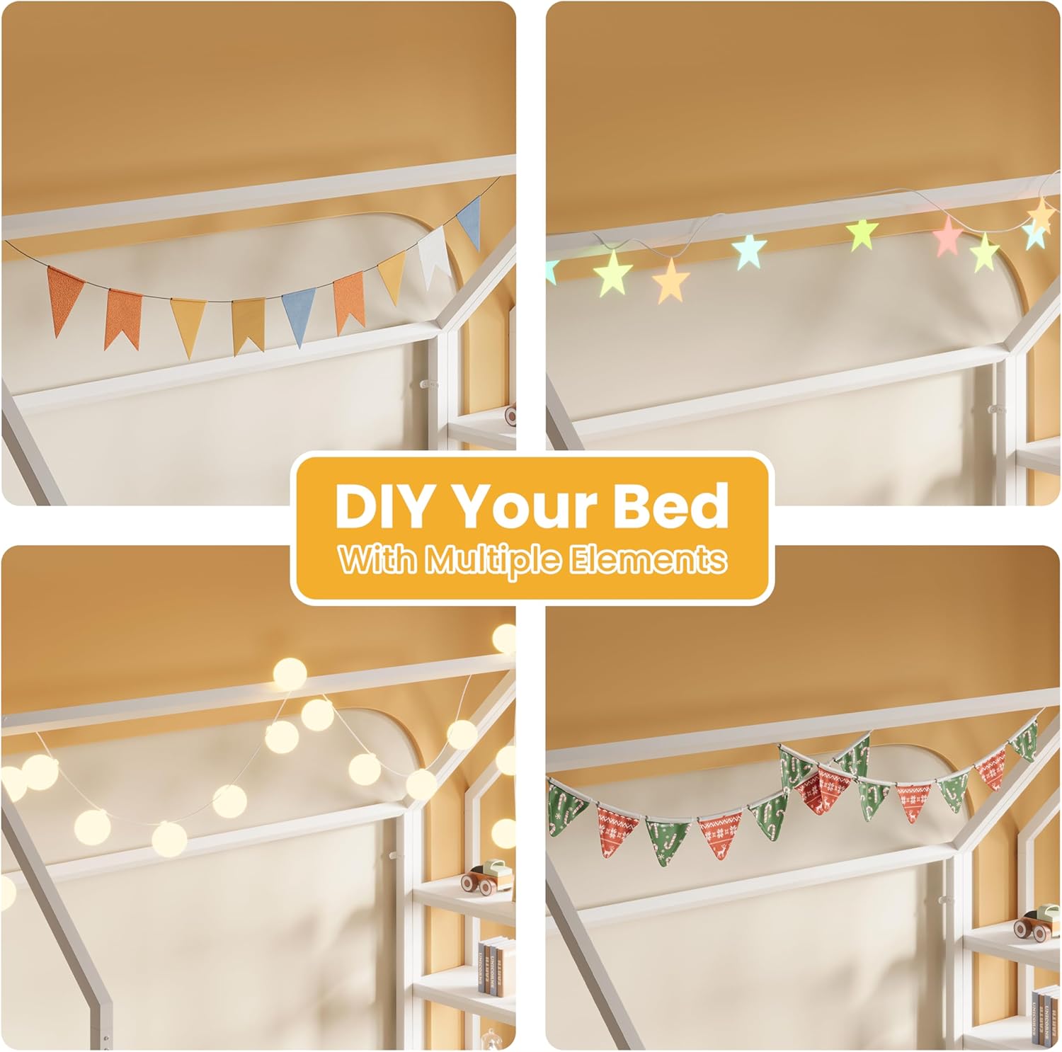 LIKIMIO Floor-standing Storage Loft Bed Frame