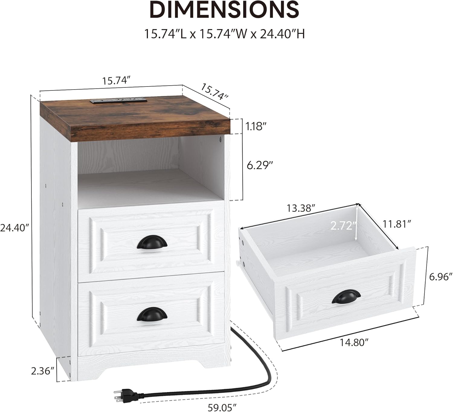 LIKIMIO Farmhouse Style Bedroom Set