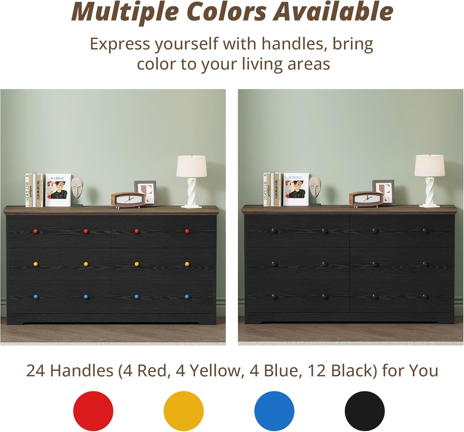 LIKIMIO Wide Wood Chest Dresser (59" )