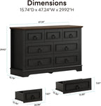 LIKIMIO Wooden 7-Drawer Dresser (47.2")