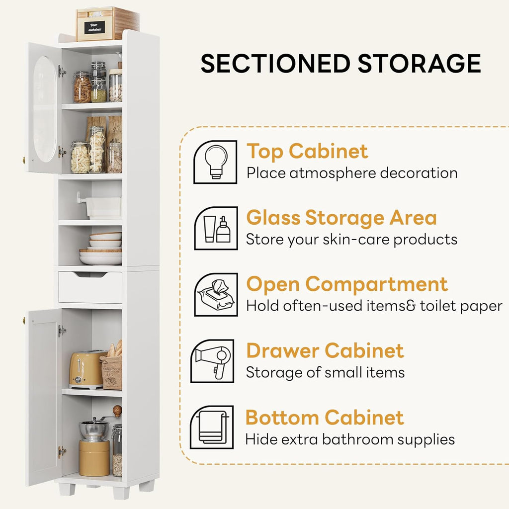 LIKIMIO Slim Freestanding Storage Cabinet（69“）
