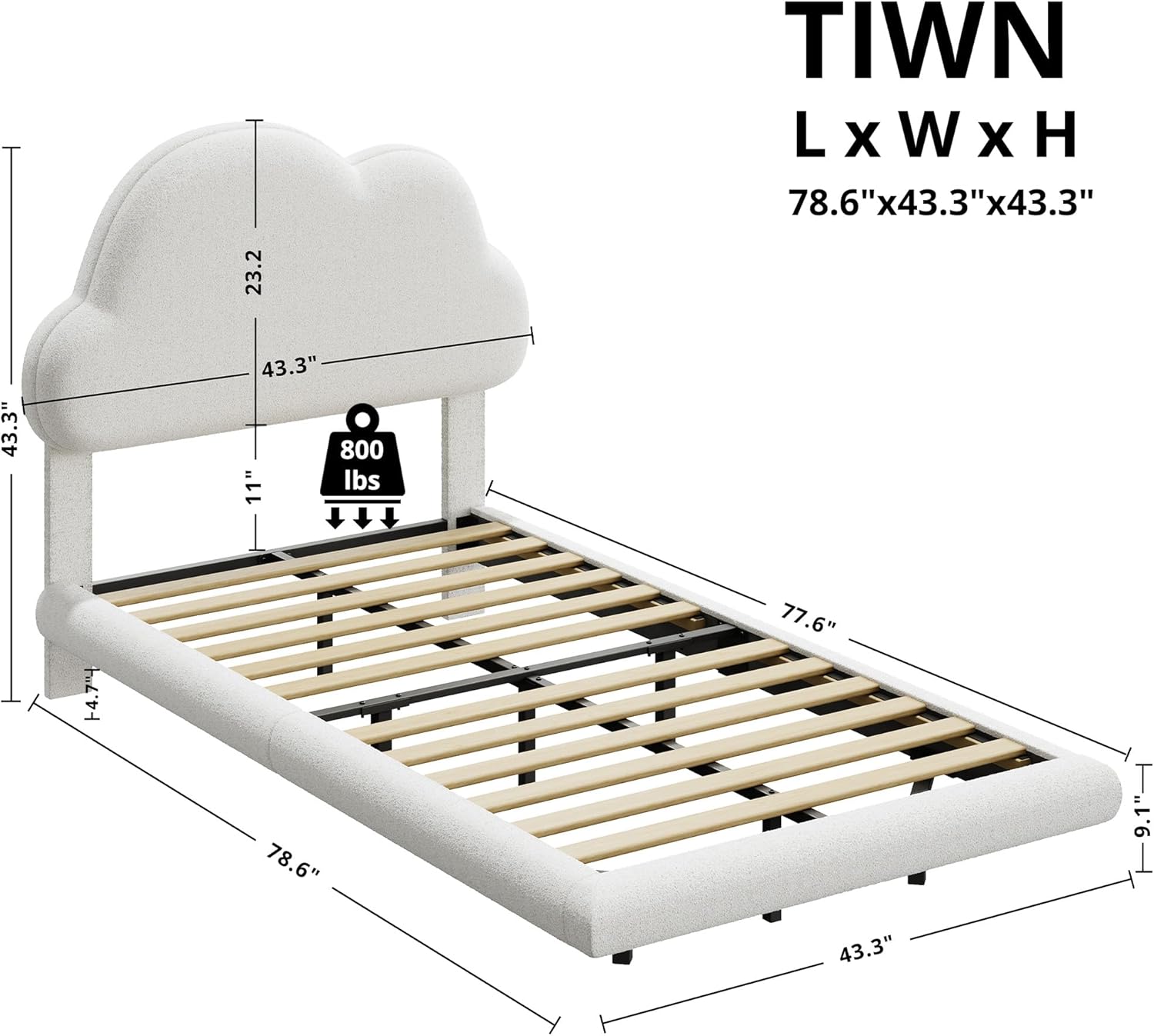 LIKIMIO Floating Bed Frame