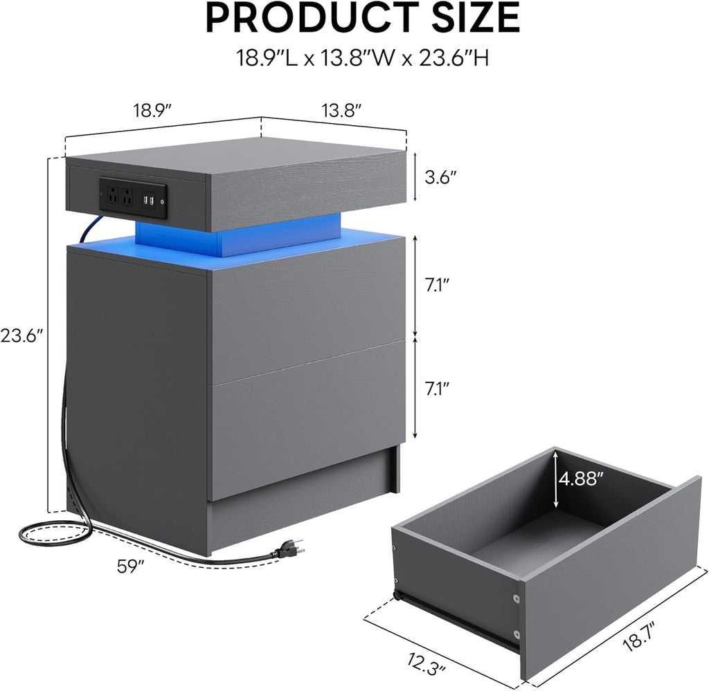 LIKIMIO LED Socket End Table