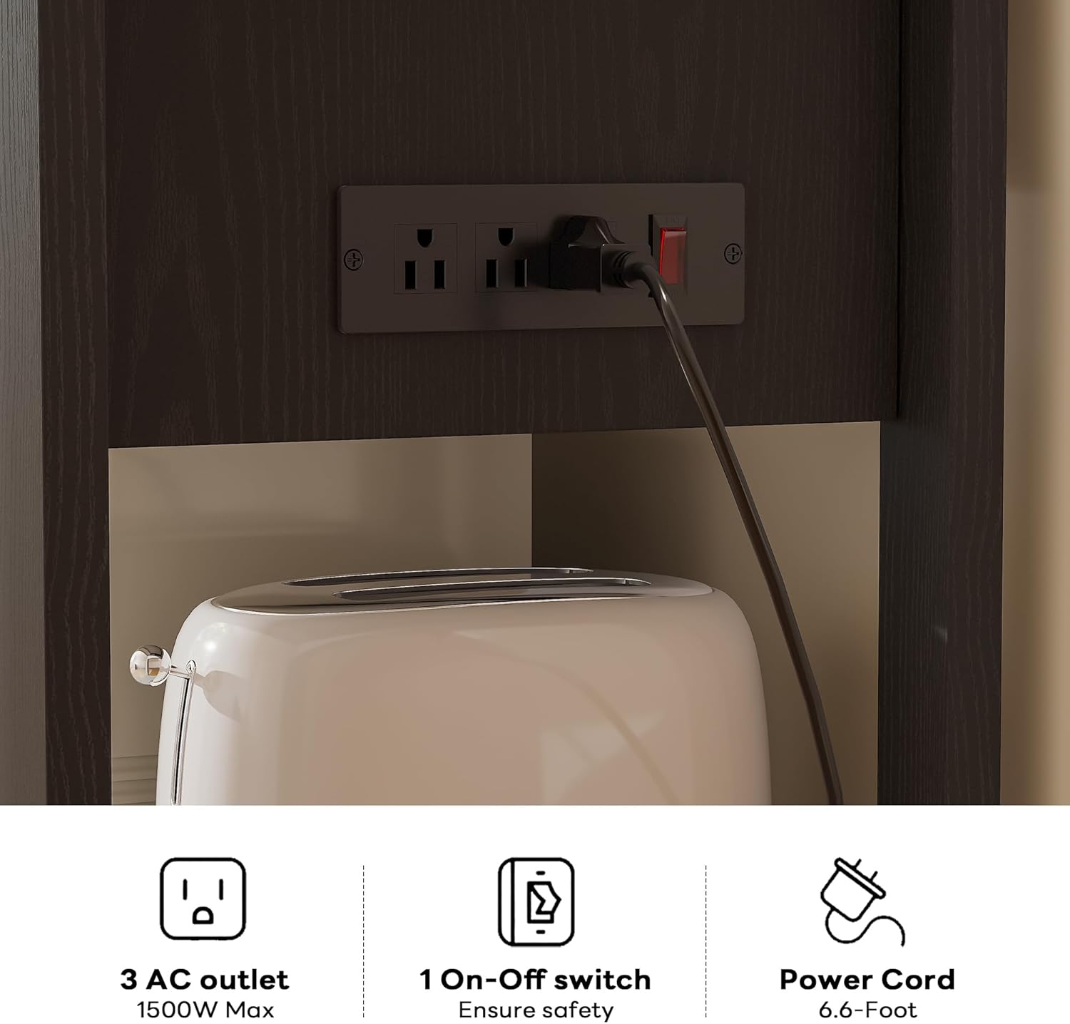 LIKIMIO Farmhouse Style Baker Rack