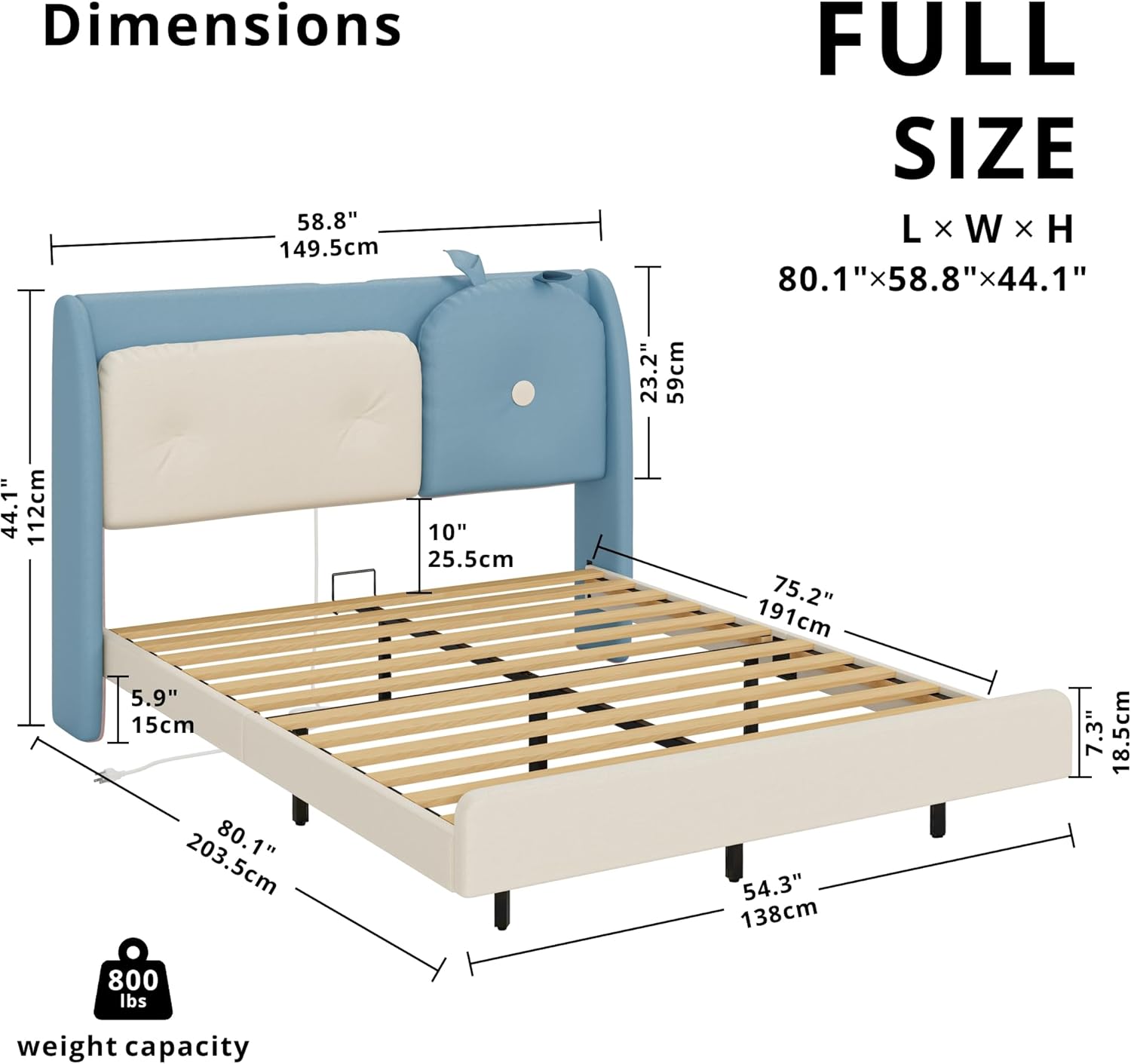 LIKIMIO Floating Bed Frame