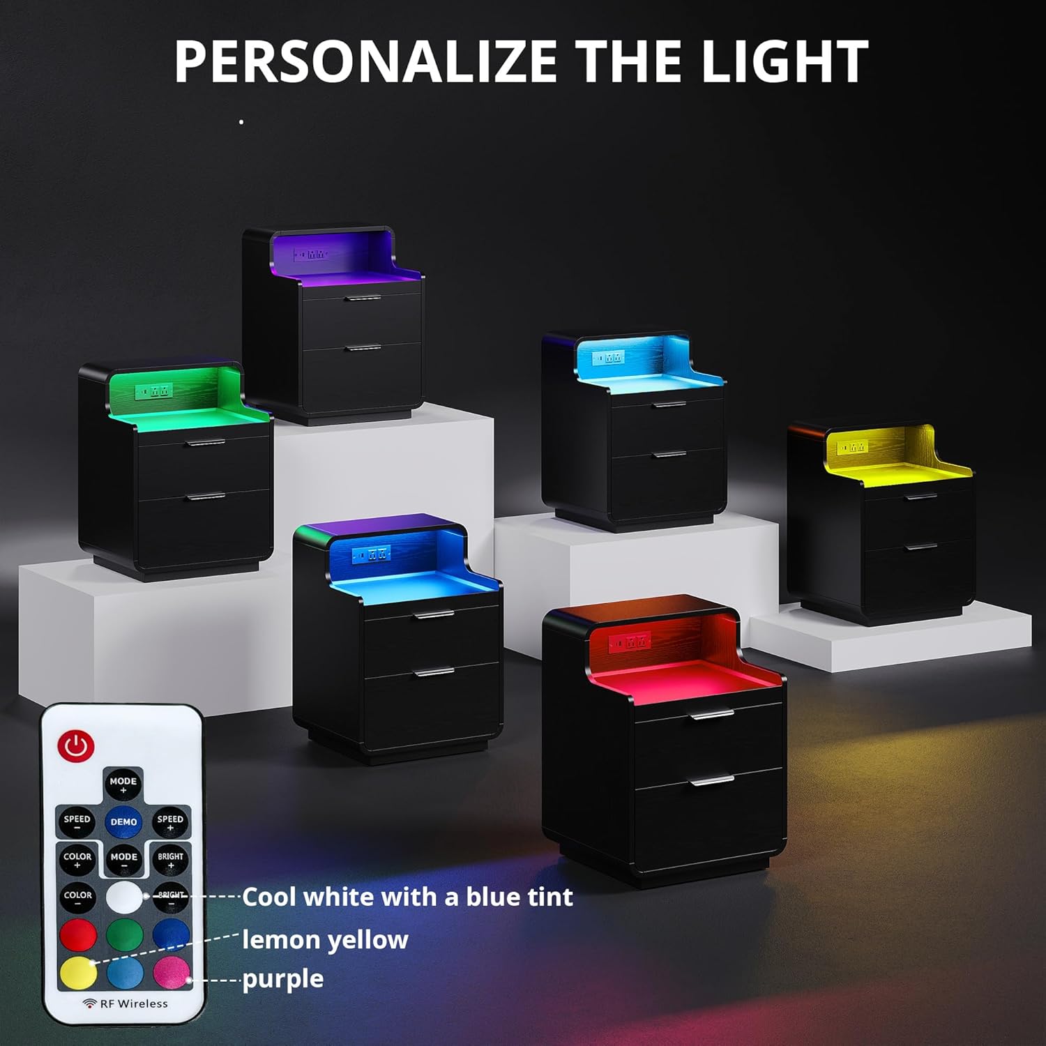 LIKIMIO Pull-Out Shelf Nightstand