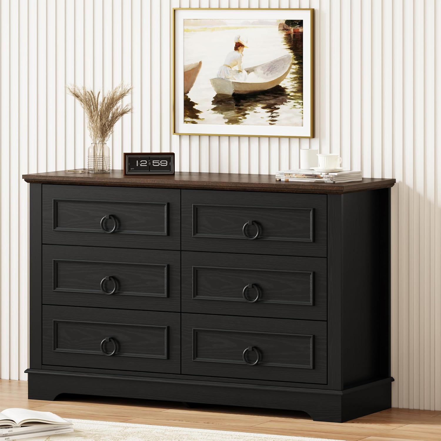LIKIMIO Round Metal Handle Dresser（47.2”）