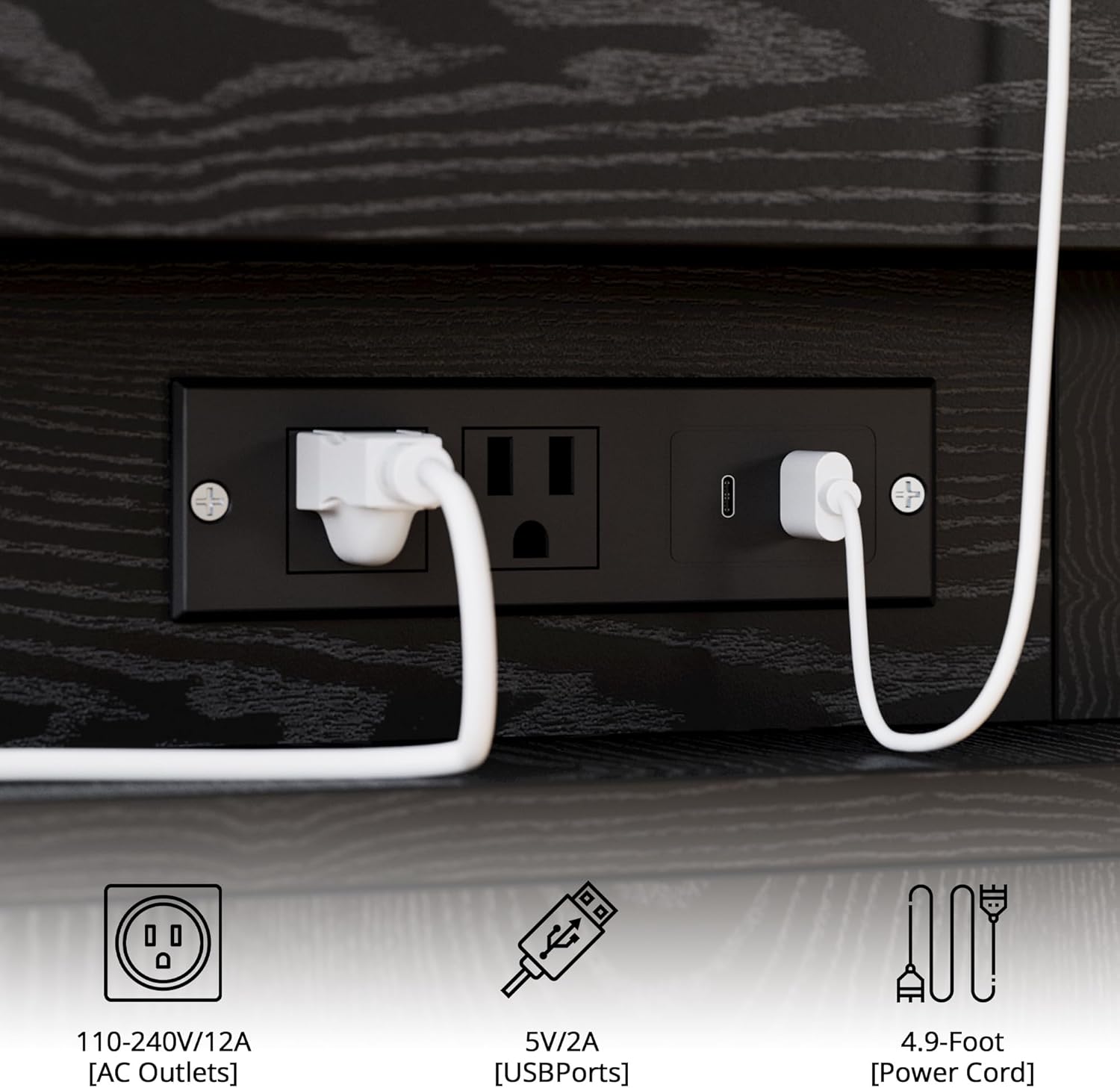 LIKIMIO Nightstand with Lock