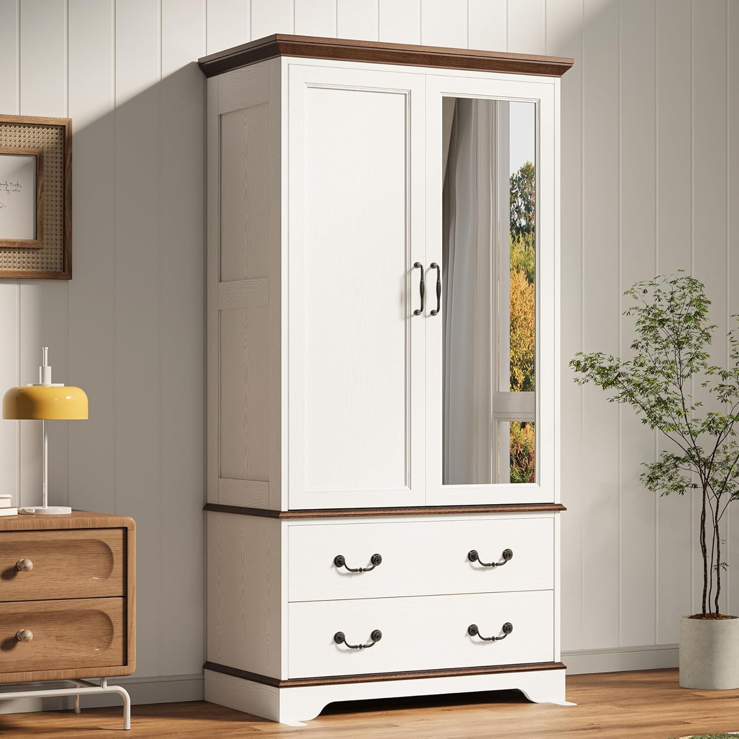 LIKIMIO 70.1“ Armoire Hangjing Rod Closet