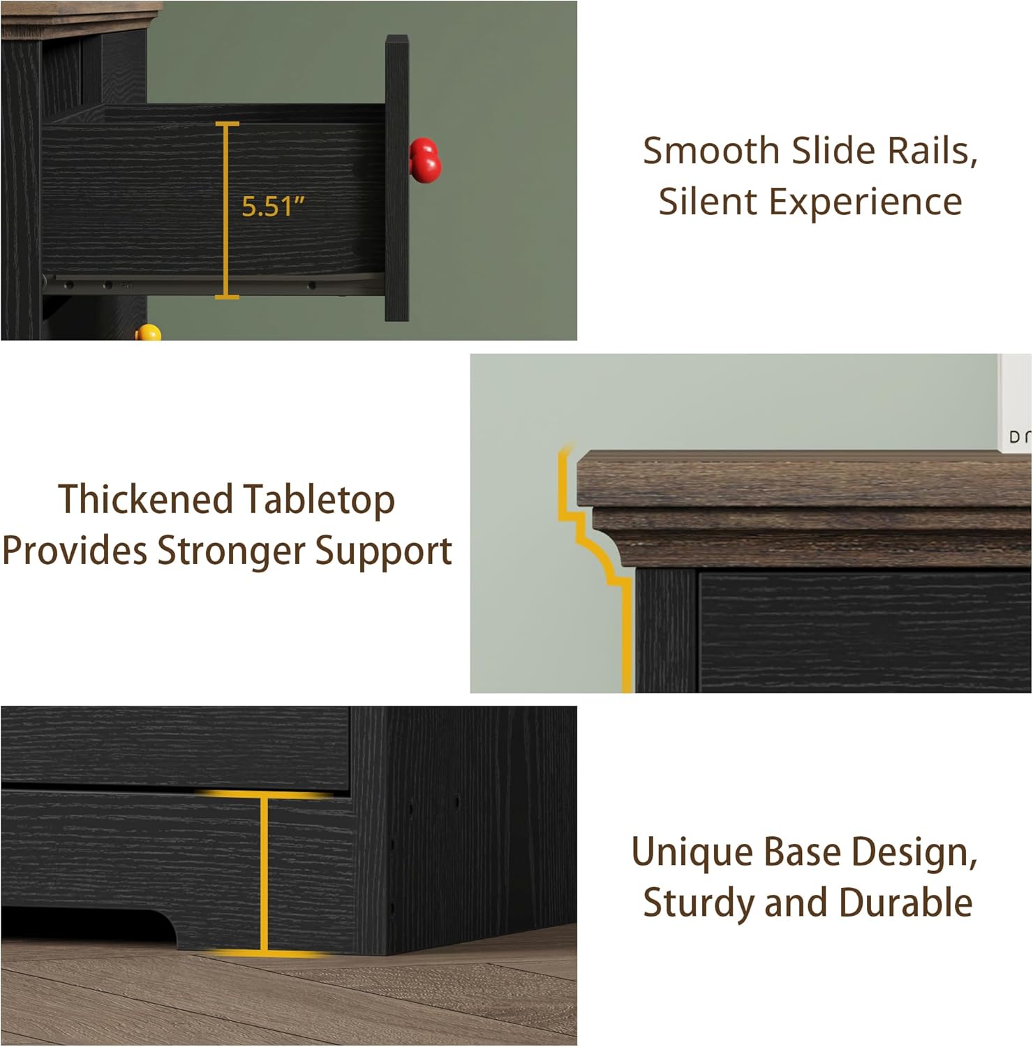 LIKIMIO Wide Wood Chest Dresser (59" )