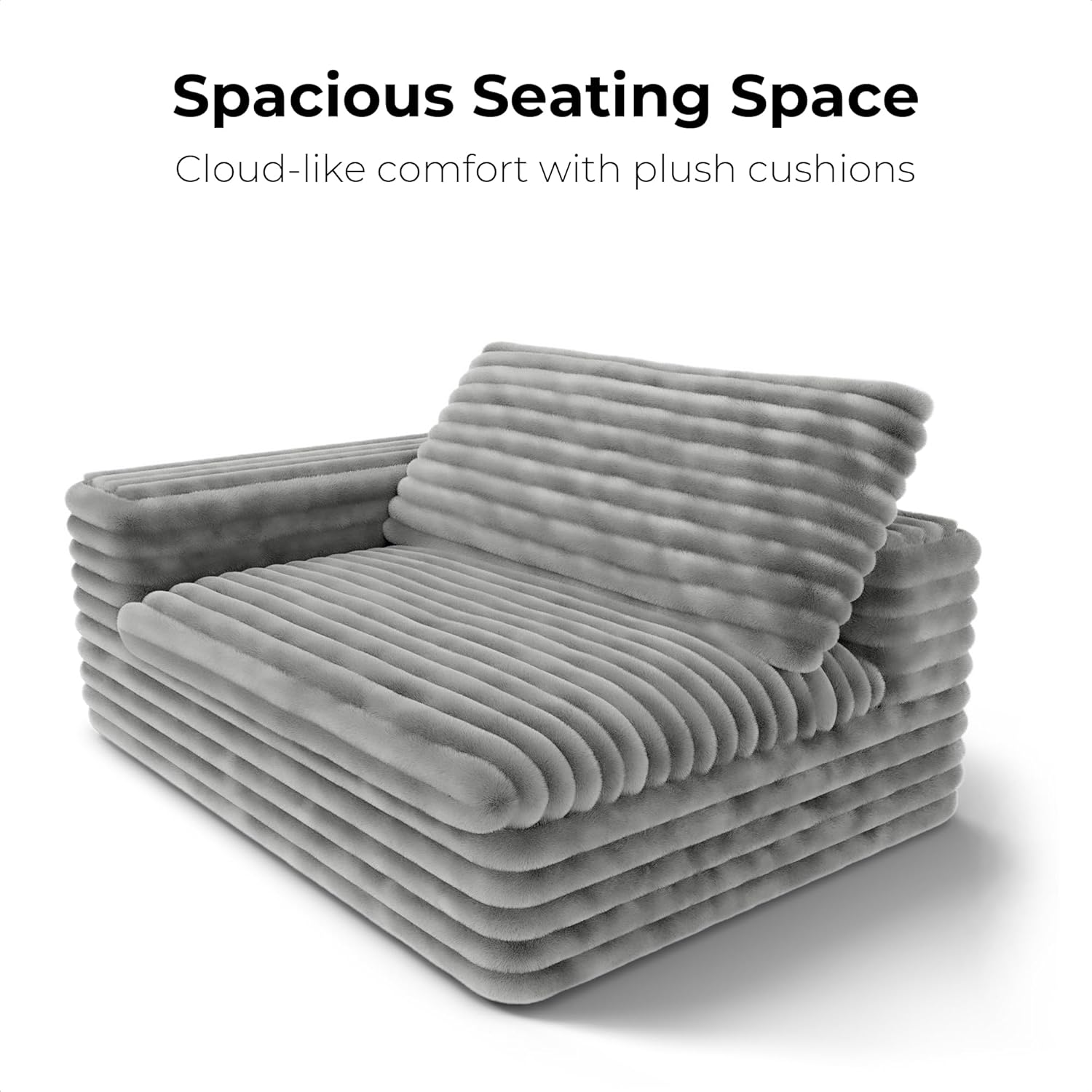 LIKIMIO 112" Plush Corduroy Loveseat