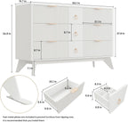 LIKIMIO Walnut 9-Drawers Dresser (55")