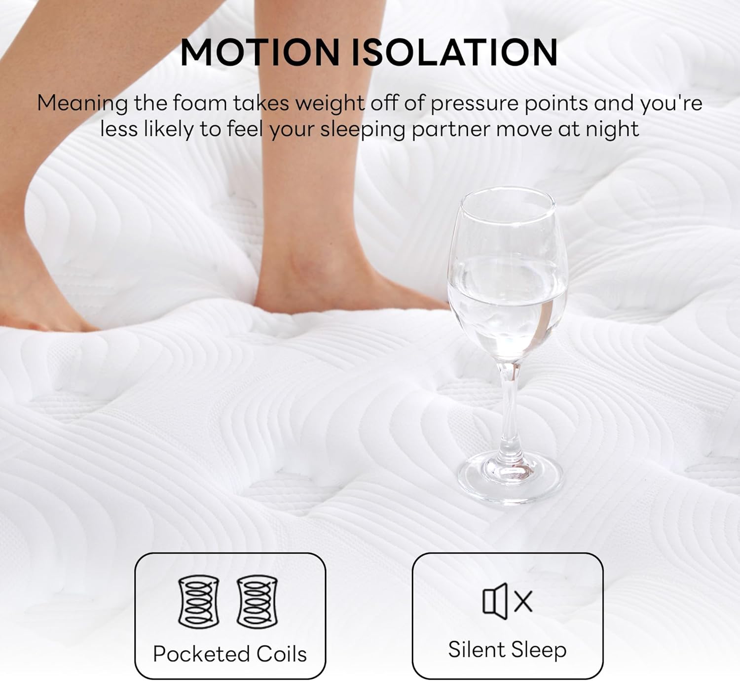 LIKIMIO Knitted Fabric Memory Foam Mattress (CertiPUR-US Certified)