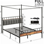 LIKIMIO Canopy Bed Frame
