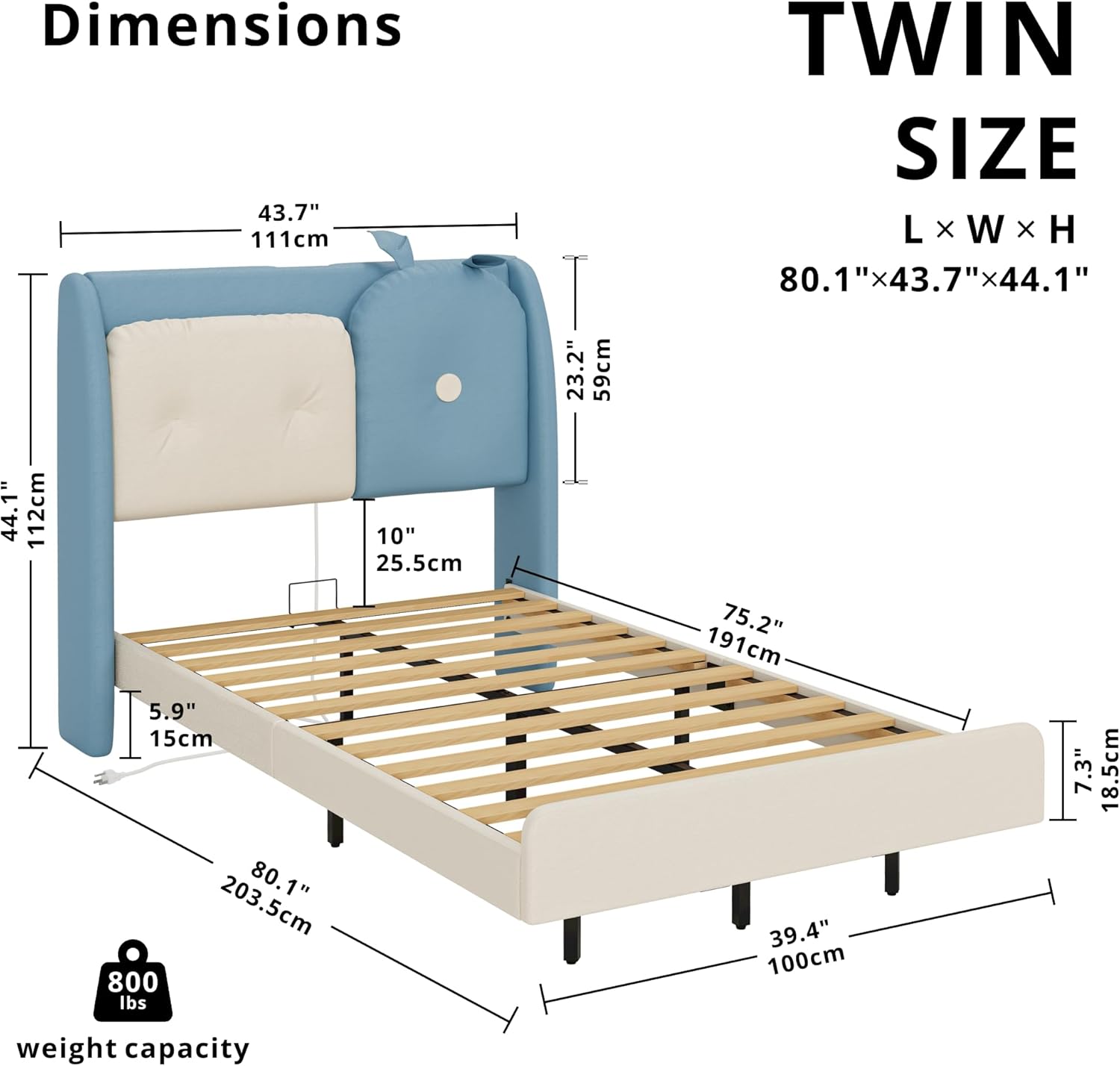 LIKIMIO Floating Bed Frame