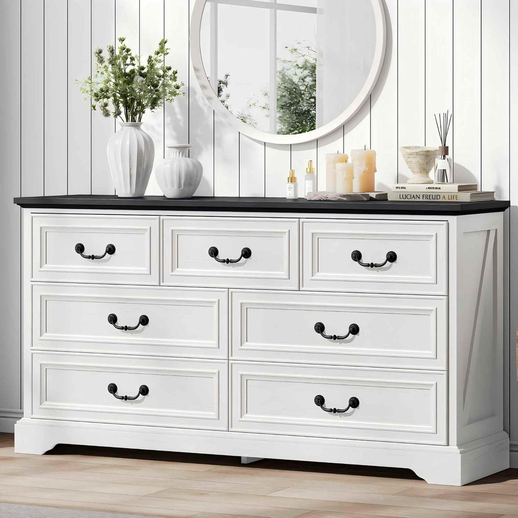 LIKIMIO Wooden 7-drawer Dresser (59")