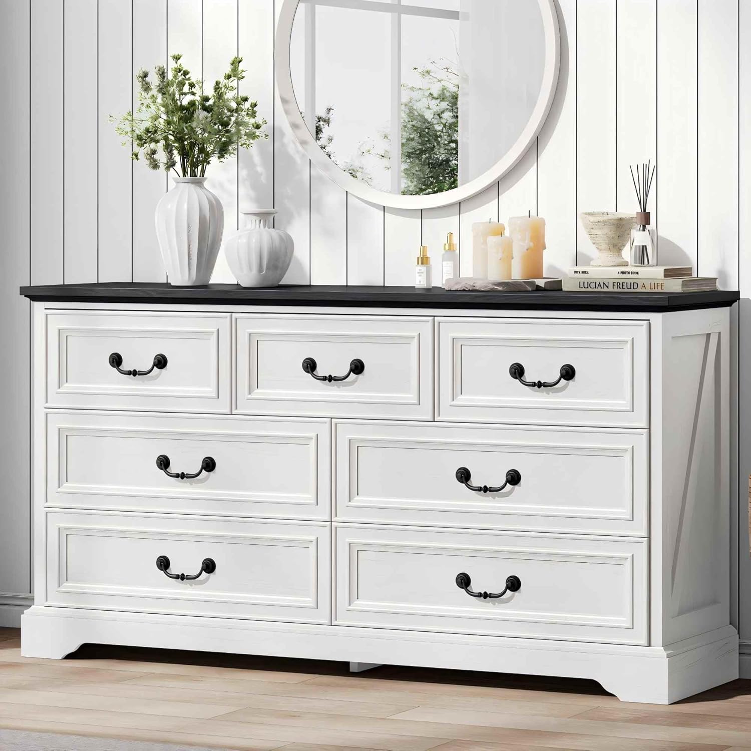 LIKIMIO Wooden 7-drawer Dresser (59")