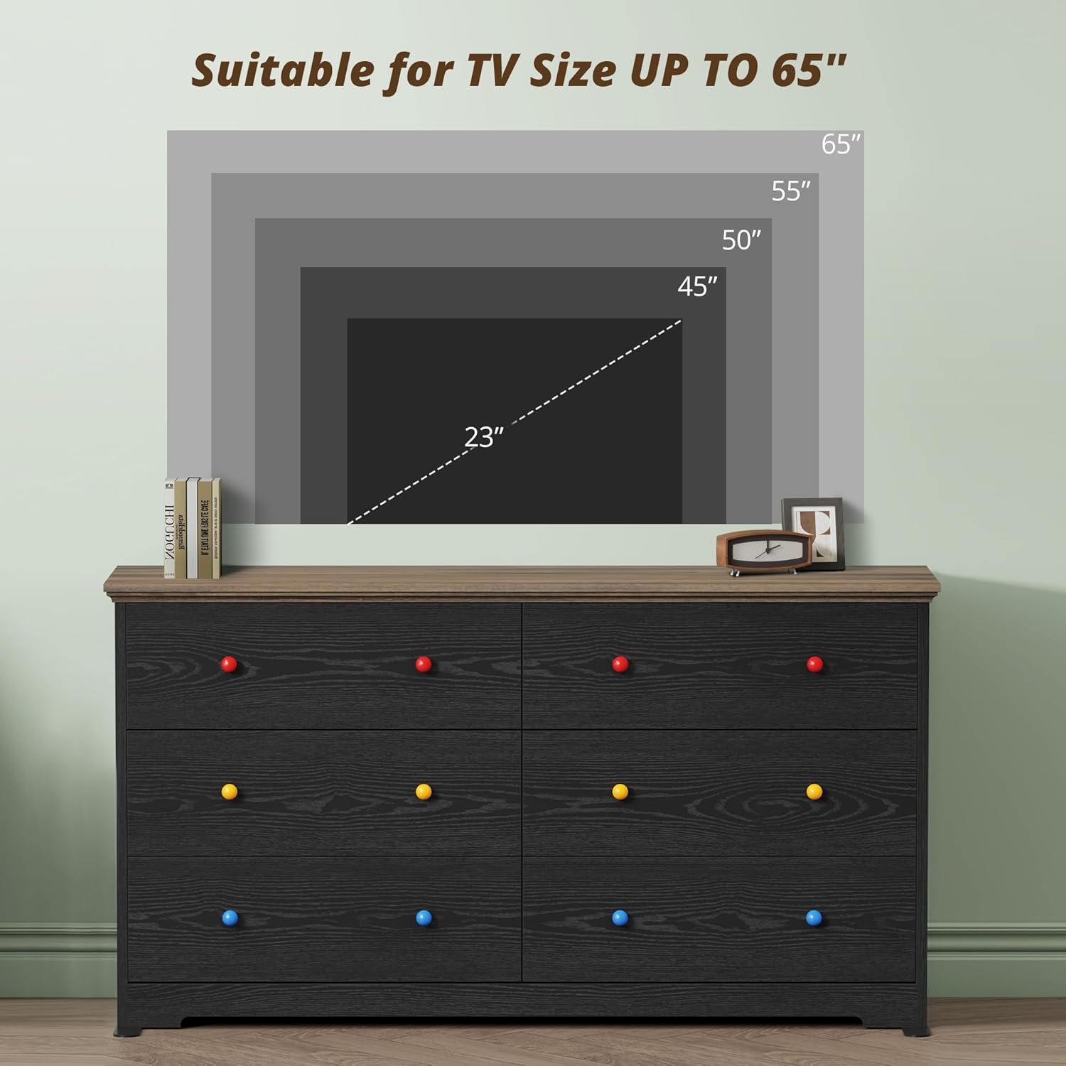 LIKIMIO Wide Wood Chest Dresser (59" )