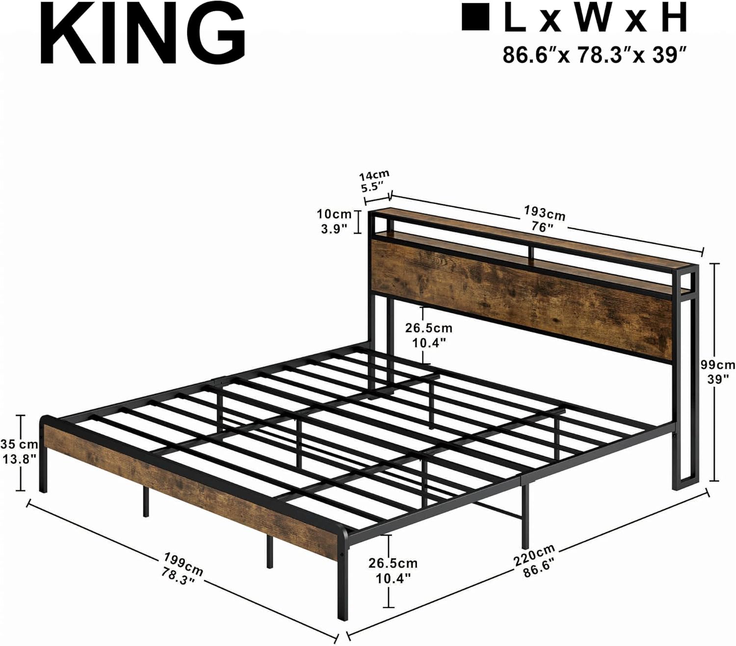 LIKIMIO Retro Bed Frame