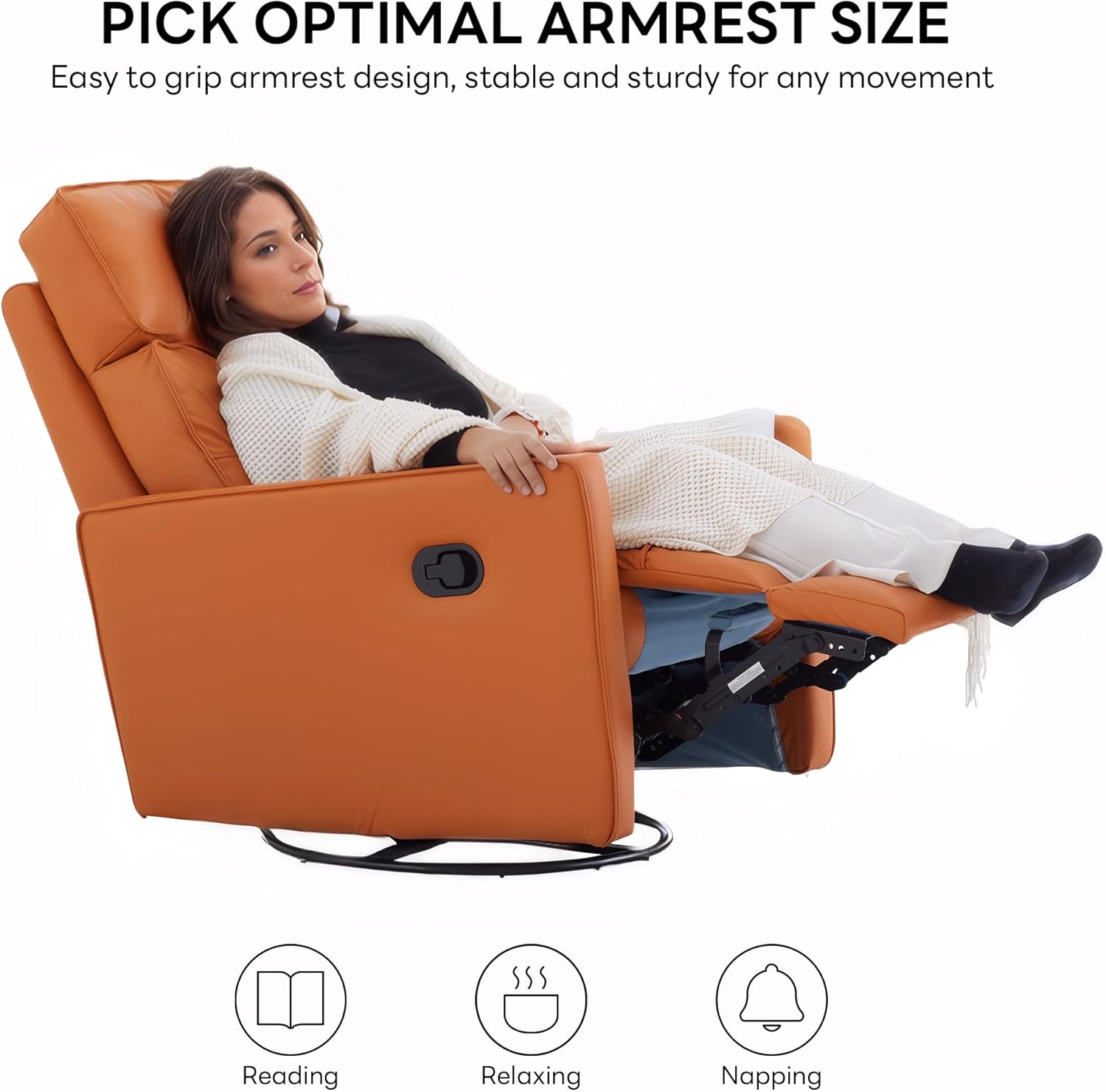 LIKIMIO 360° Rotating Rocking Chair