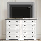 LIKIMIO 5-Drawer 43" Tall Dresser with Built-in Charging Station
