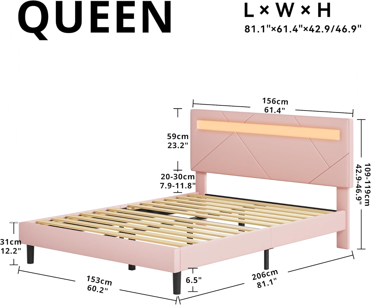 LIKIMIO LED Bed Frame (Smart APP Control)