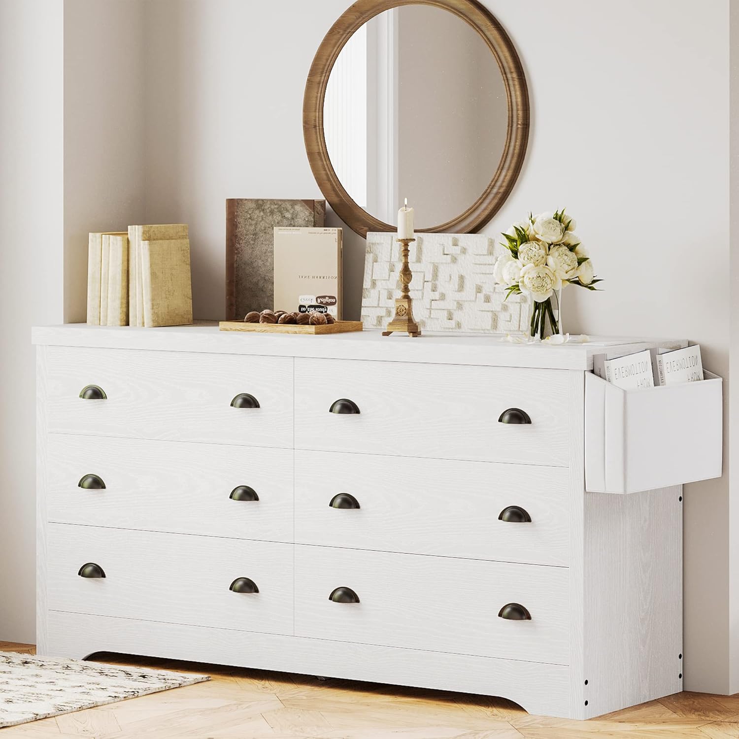 LIKIMIO 6-Drawer MDF Board Dresser (31.5")