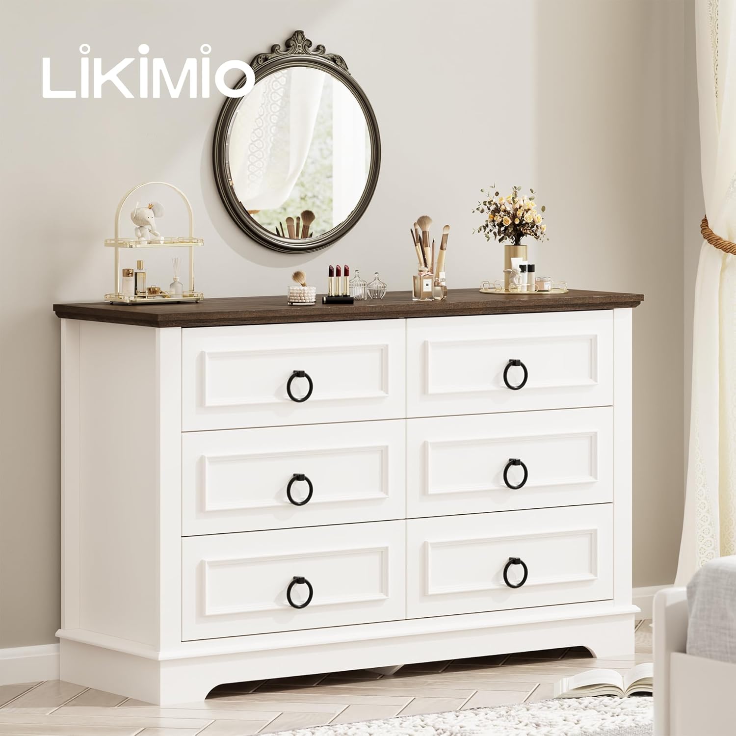 LIKIMIO Round Metal Handle Dresser（47.2”）