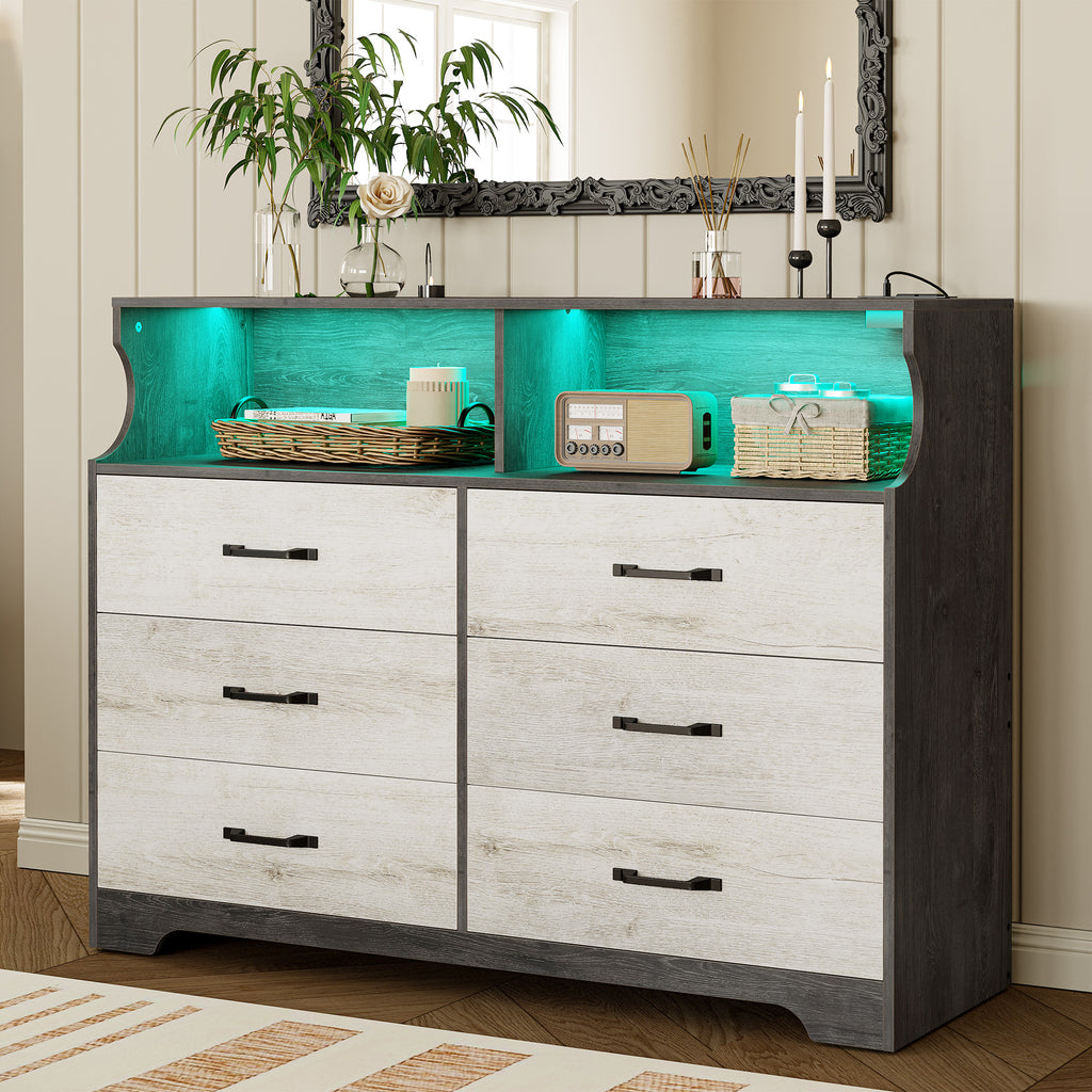 LIKIMIO Wooden Farmhouse Chests & Dresser (47")