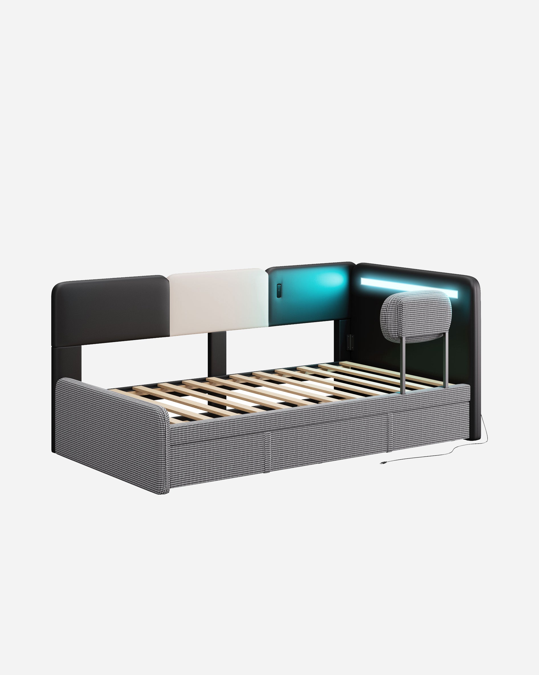 LIKIMIO Leather Corner Bed