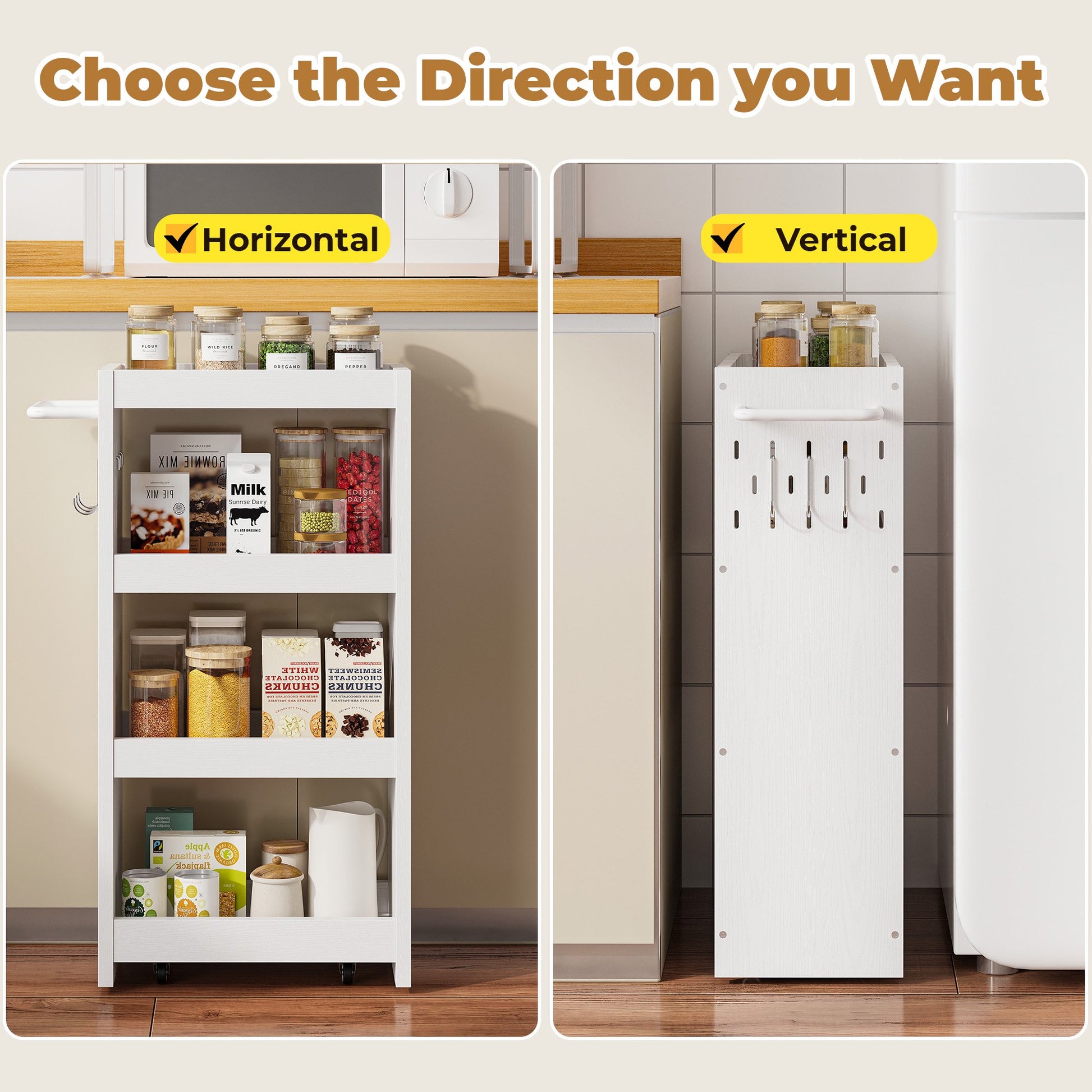 LIKIMIO Four-Layer Slim Rolling Cart