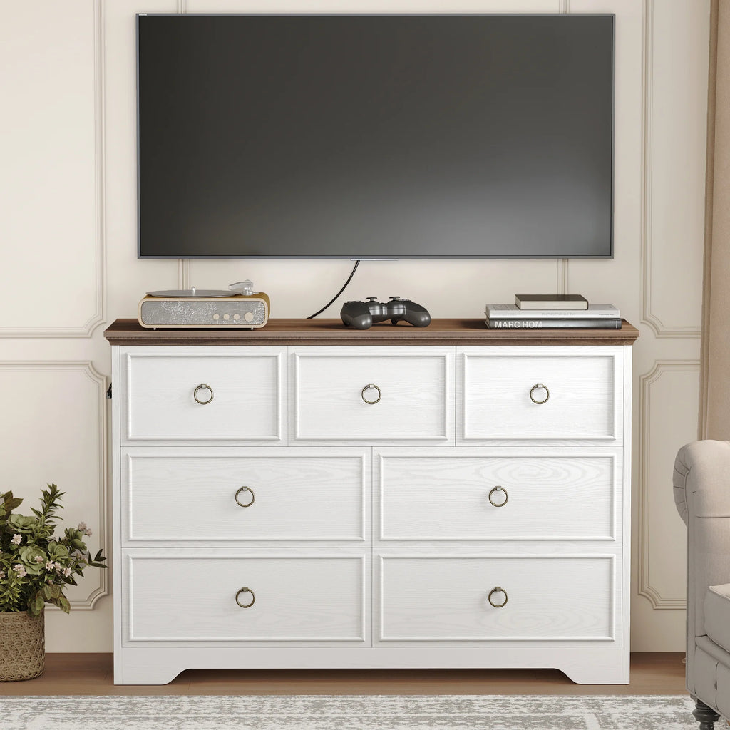 LIKIMIO Charging 7-Drawer Dresser（47.2“）
