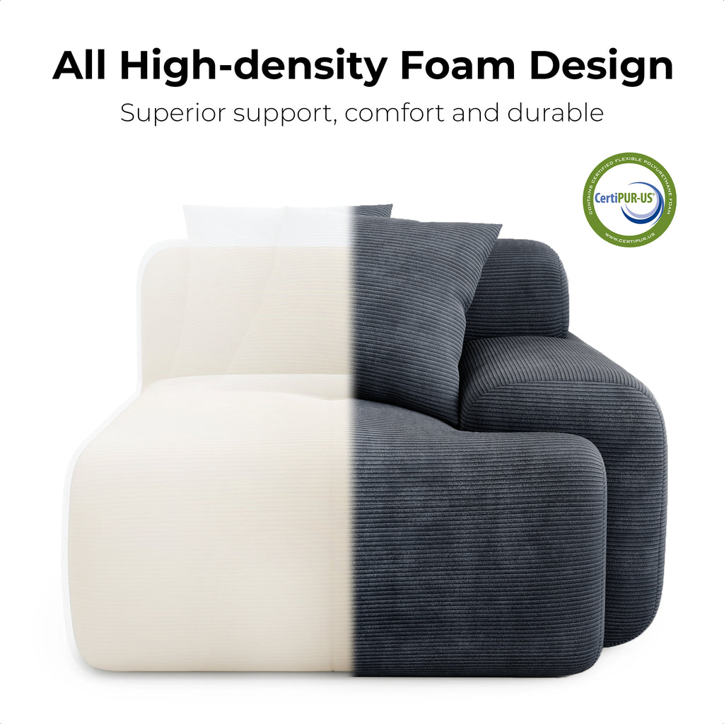 LIKIMIO 118" L-Shape Modern Modular Sofa